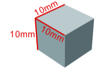 10mmの立方体