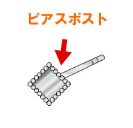 ピアスポストを付ける