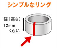 太い平打ちリングを繋げる