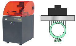 造型機で出力する様子