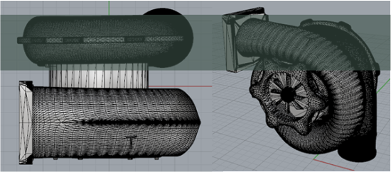 3Dデータを作成している様子