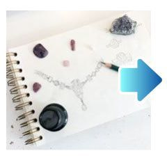 イラストが描かれたスケッチブック